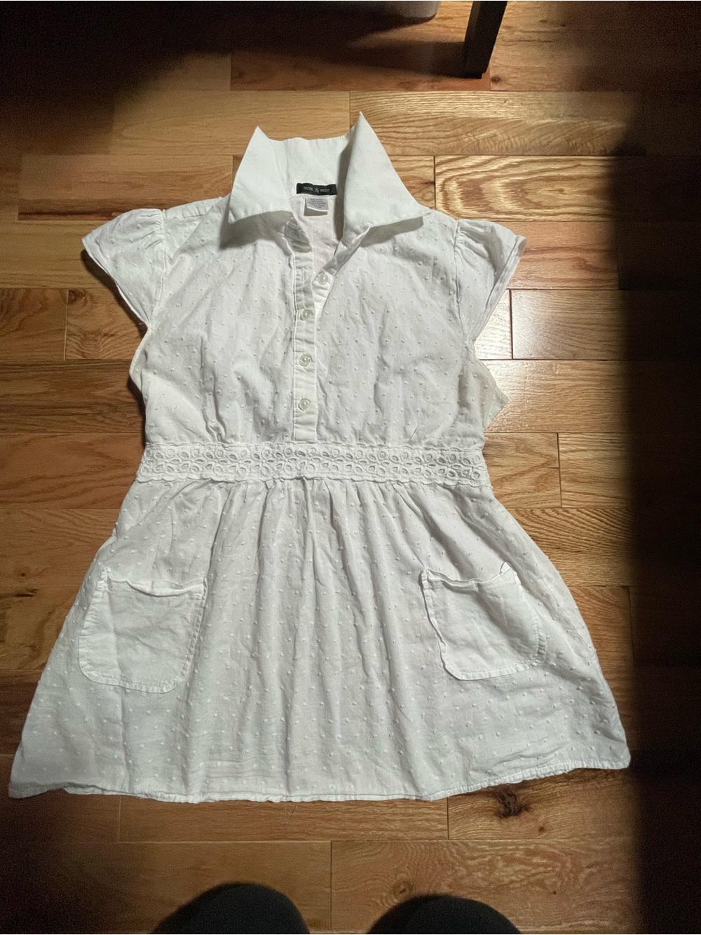 Sam & Max White Eyelet Short Sleeve Tunic